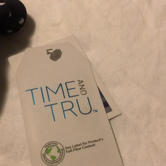 New Time and Tru Black and White Abstract Dots Double Knot Swim Top - Picture 9 of 9